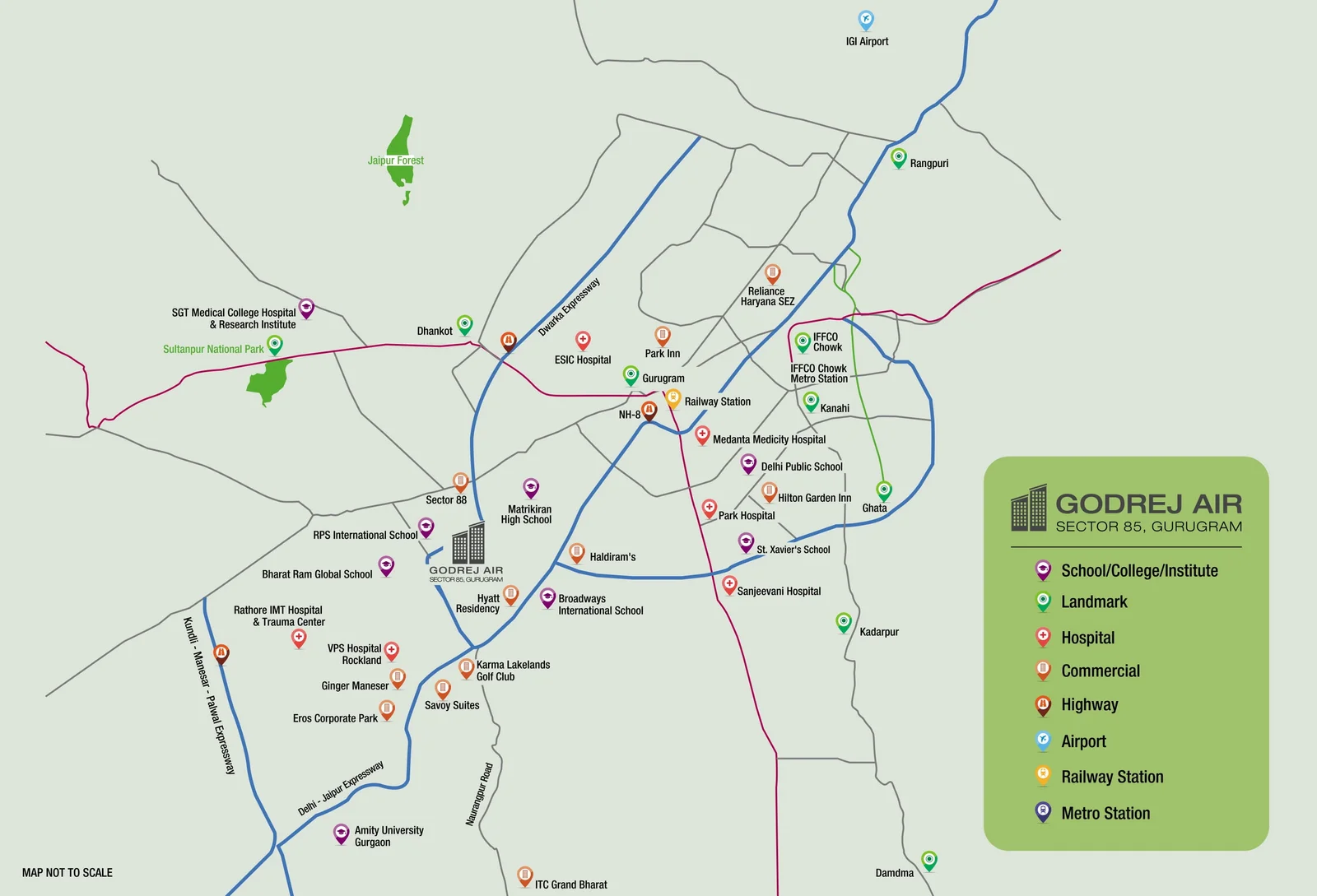True Habitat Luxe Residency 112 Location Map
