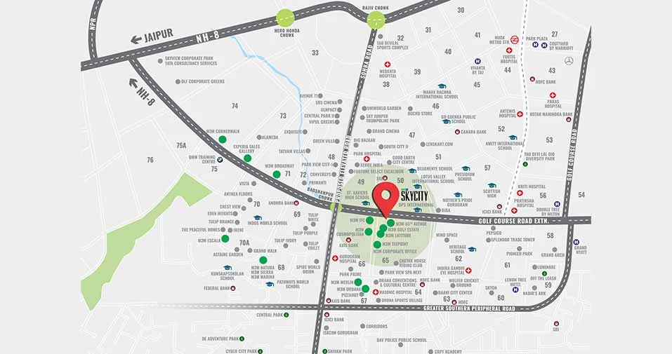 True Habitat Luxe Residency 112 Location Map