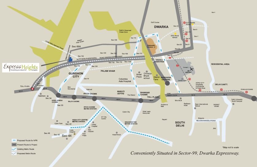 Pareena Express Heights Location Map