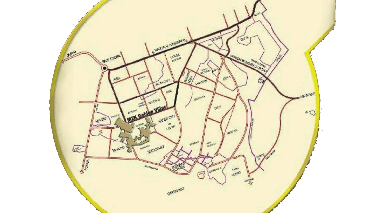 M2K Golden Villas Location Map