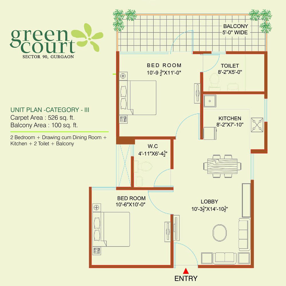 Shree Vardhman Green Court Floor Plan