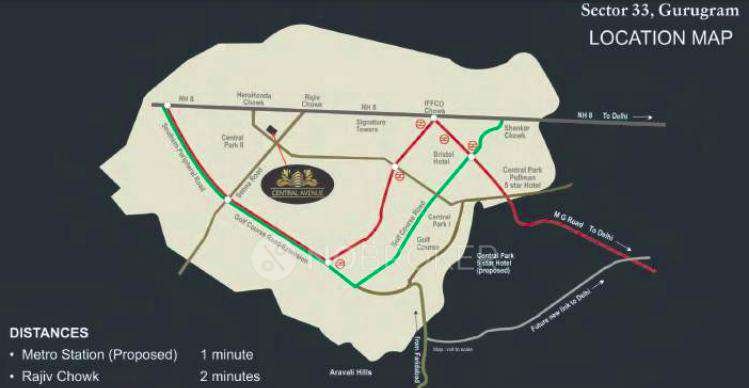 Antriksh Central Avenue Location Map