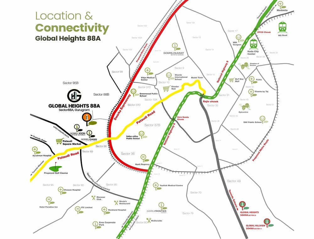 Breez Global Heights Location Map