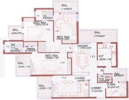 CGHS Progressive Apartments Floor Plan
