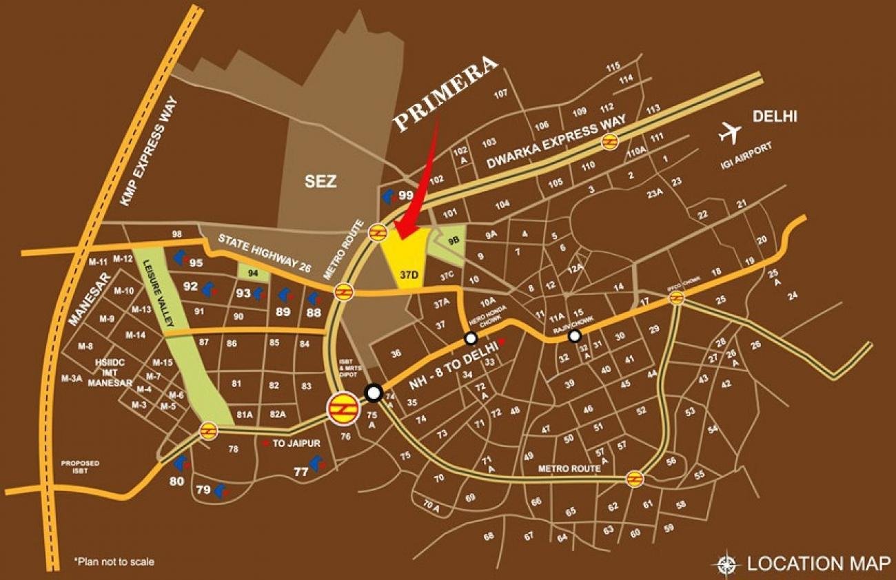 Ramprastha Primera Location Map