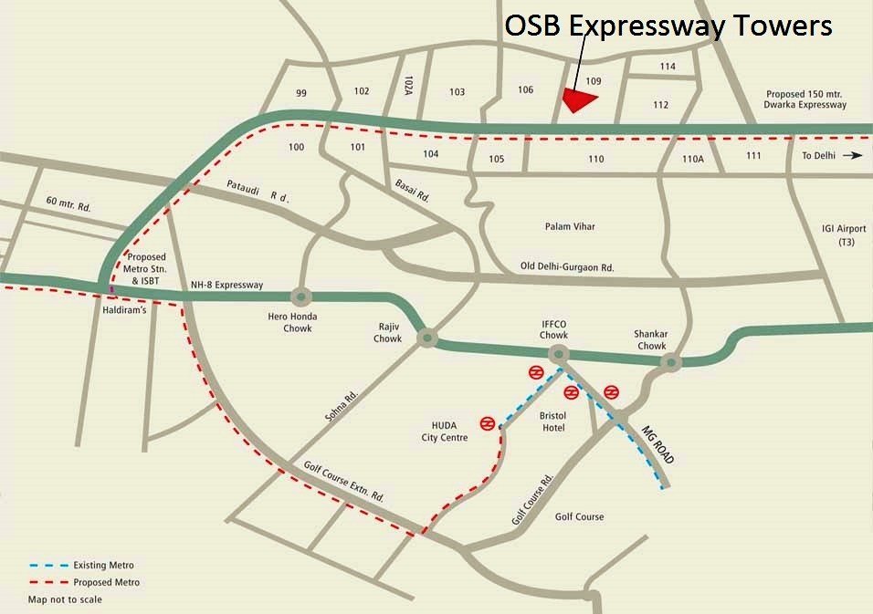 OSB Expressway Towers Location Map